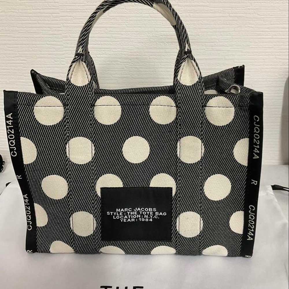 MARC JACOBS THE TOTE BAG Black and White Polka Do… - image 3