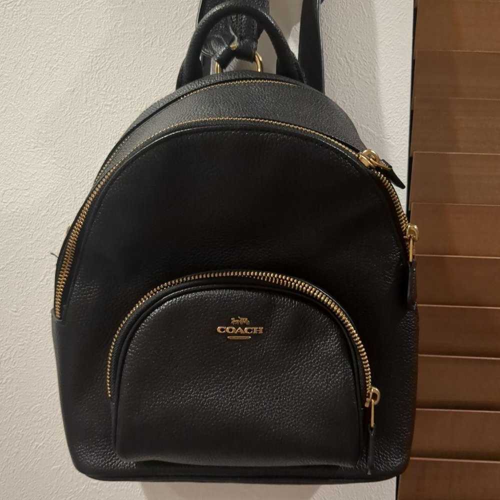 COACH Backpack Black Compact Small Leather - image 1