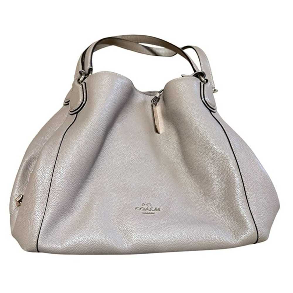 Coach Turnlock Edie Purse Satchel Hobo Bag Taupe … - image 1