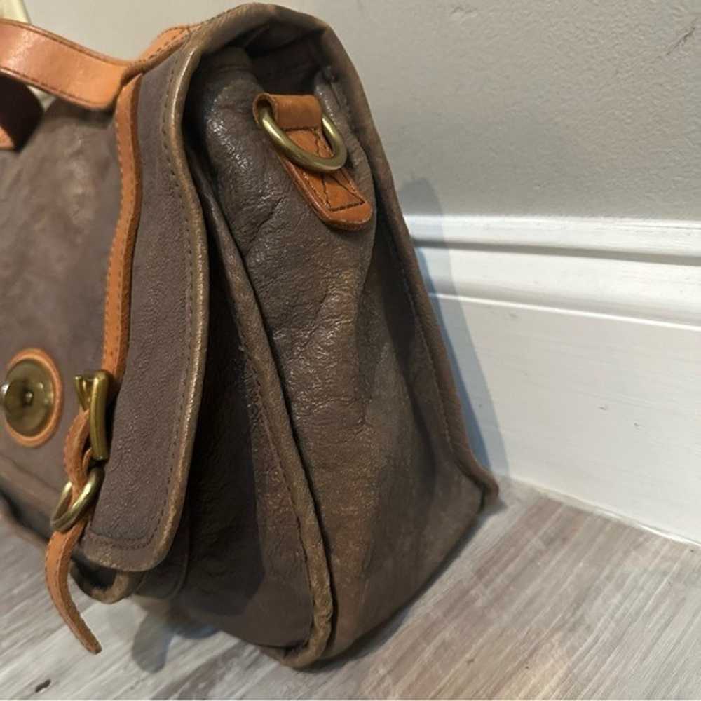 FOSSIL Leather Bag Mulberry Satchel Messenger Vin… - image 3