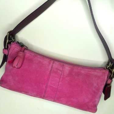 Coach Vintage Y2K Pink Hamptons Demi Baguette Sho… - image 1