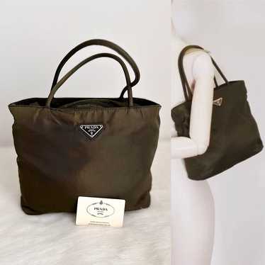 ✨PRADA Tessuto Nylon City Tote B8484 Tundra Dark … - image 1