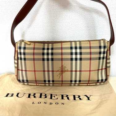 BURBERRY Nova Check Shoulder Bag Beige