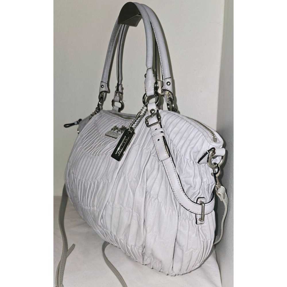 Coach Madison Sophia Bag Gathered Pearl Grey Leat… - image 3