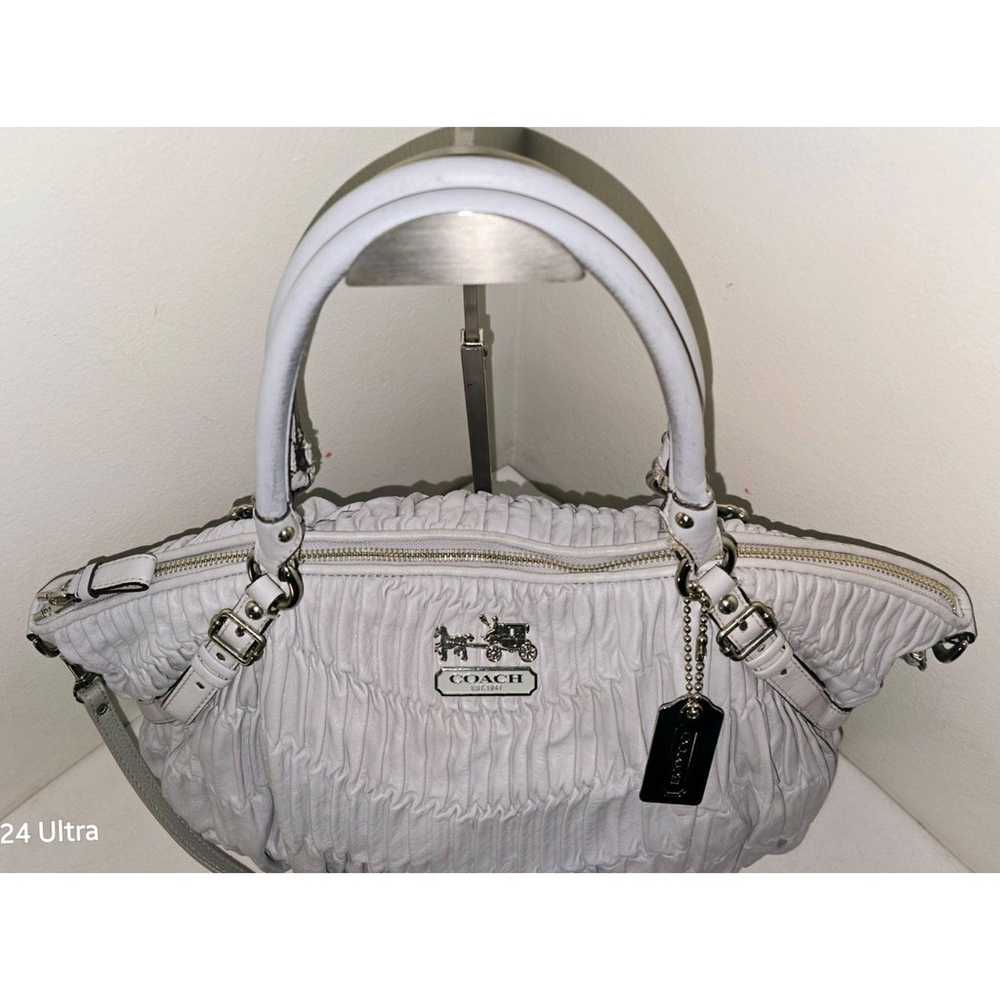 Coach Madison Sophia Bag Gathered Pearl Grey Leat… - image 5