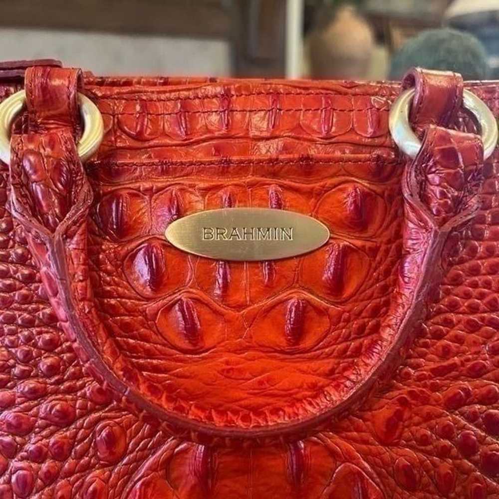 ️Brahmin Mini Arno Vida Spicy Orange Crocodile Em… - image 2