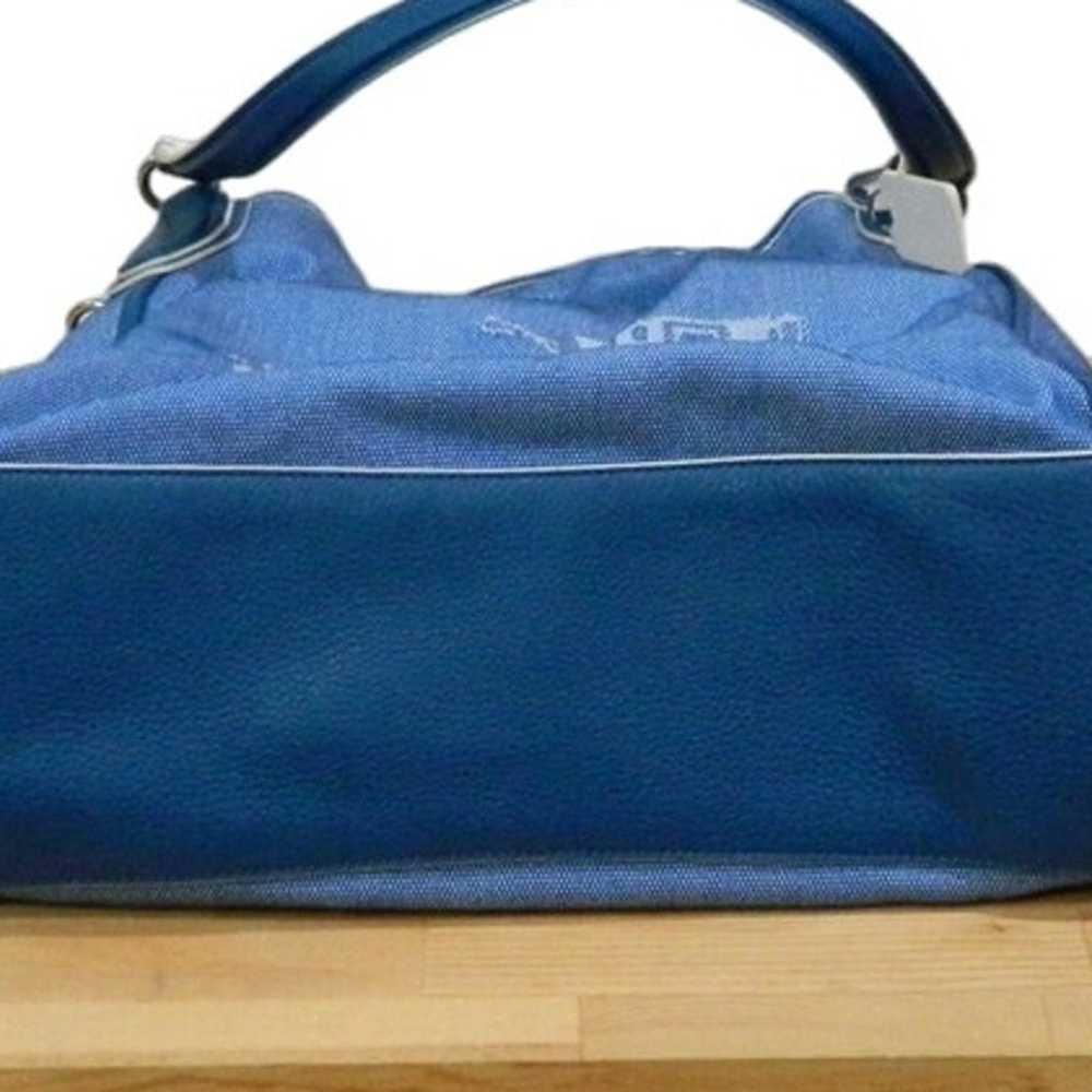 Coach tote horse carriage denim blue Edie hobo Pu… - image 9