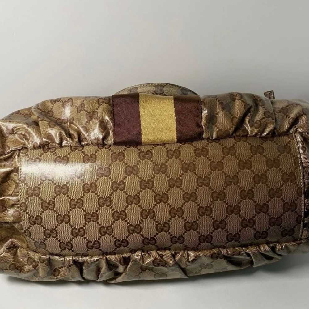 GUCCI Monogram Medium Brown Crystal Coated Canvas… - image 12