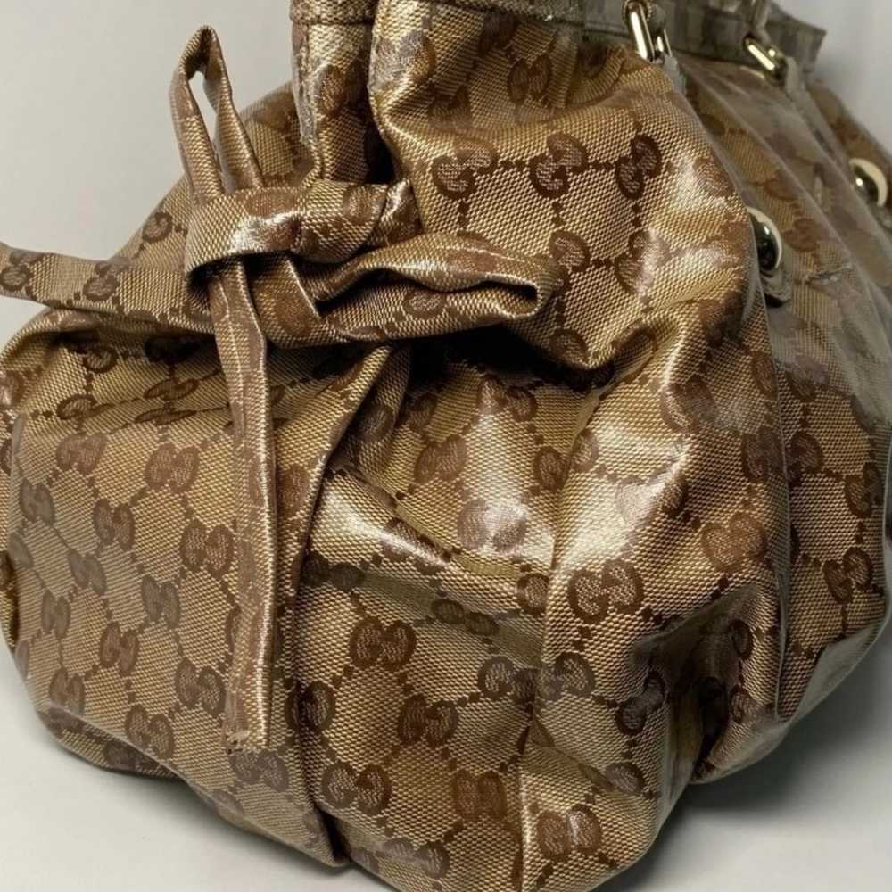 GUCCI Monogram Medium Brown Crystal Coated Canvas… - image 4