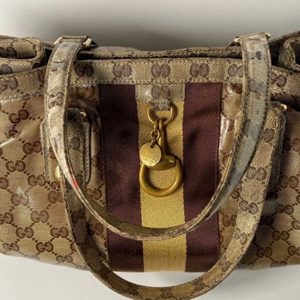 GUCCI Monogram Medium Brown Crystal Coated Canvas… - image 6