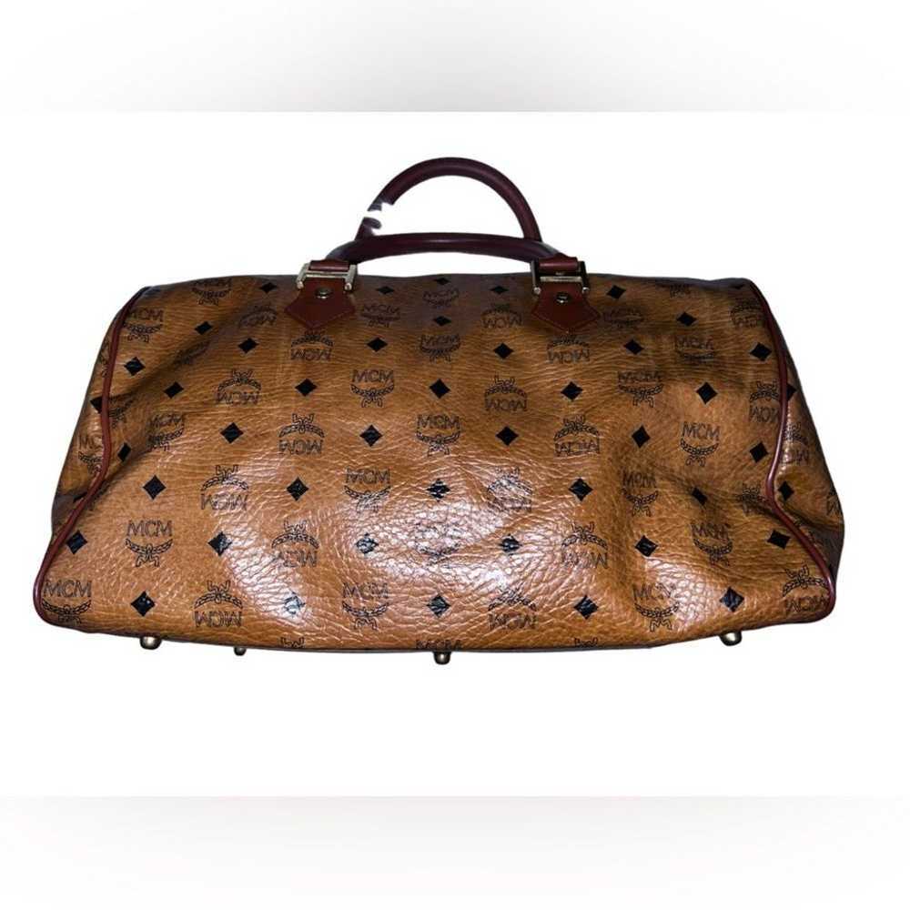 Authentic MCM Leather Weekender Duffle Bag - image 4