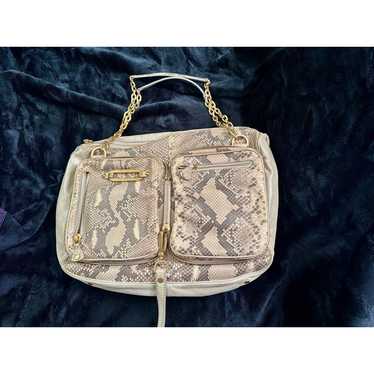 VINTAGE ONE OF A KIND JIMMY CHOO HUGE PYTHON & LE… - image 1