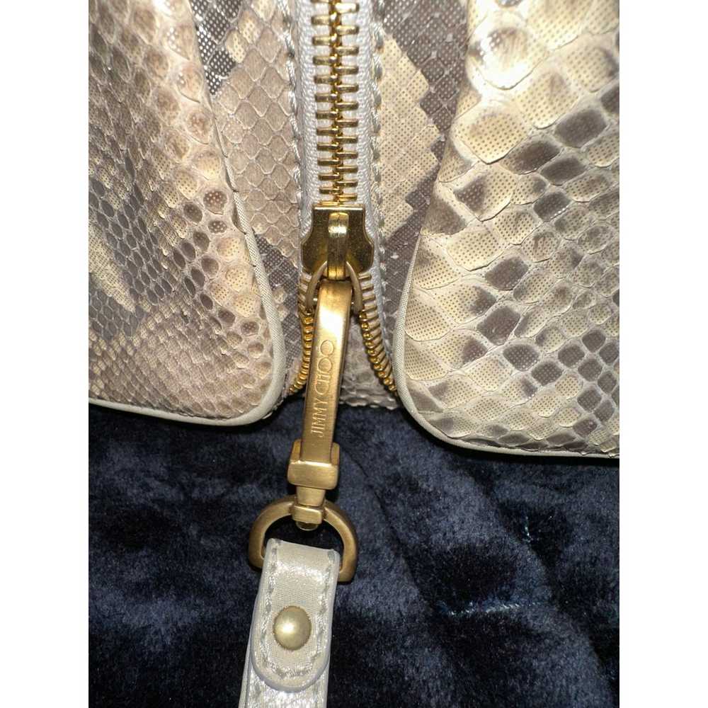 VINTAGE ONE OF A KIND JIMMY CHOO HUGE PYTHON & LE… - image 9