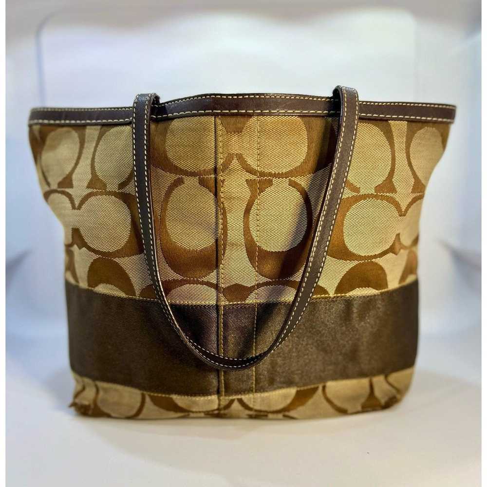 Coach Brown/Tan VINTAGE Crossbody Handbag Purse - image 1