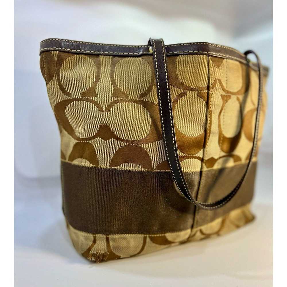 Coach Brown/Tan VINTAGE Crossbody Handbag Purse - image 2