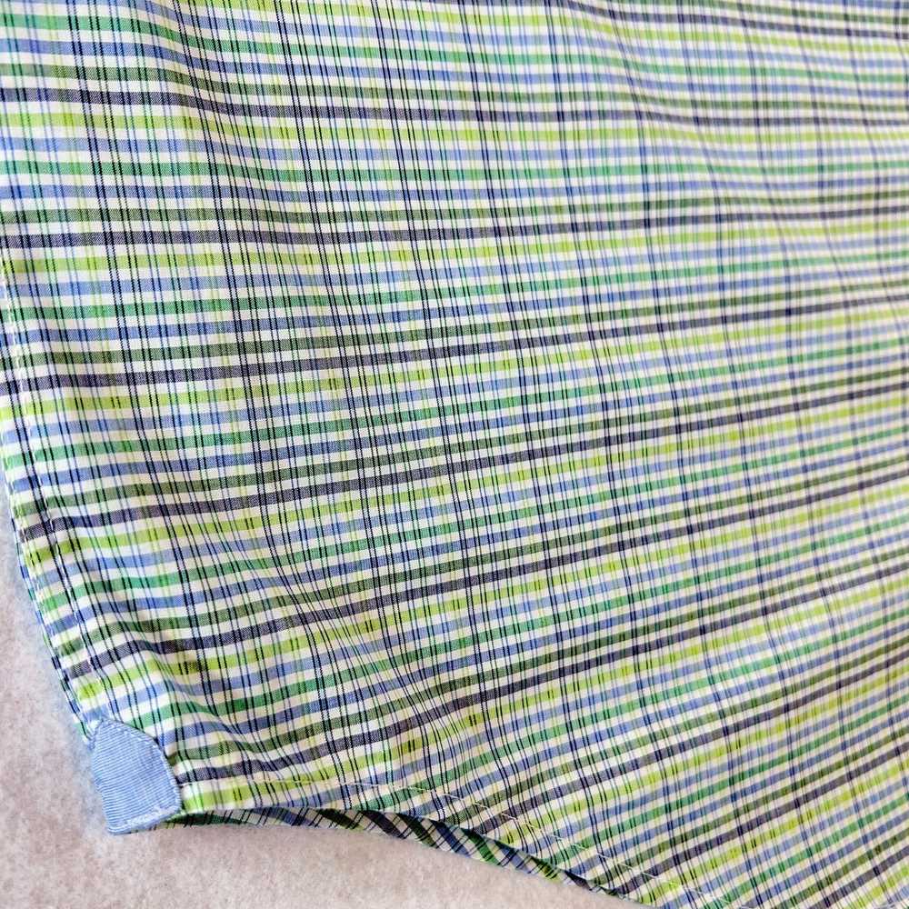 Hartford Hartford Button Shirt Blue Green Check w… - image 11