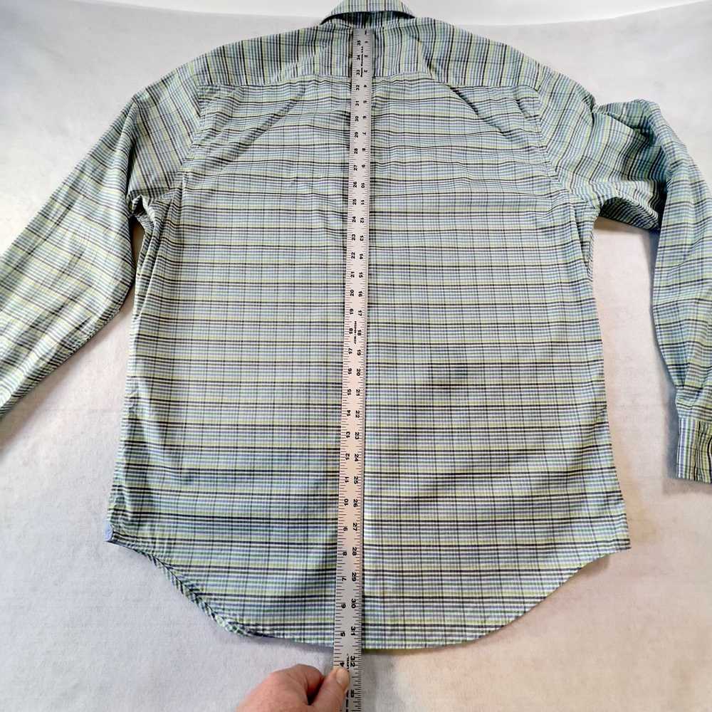 Hartford Hartford Button Shirt Blue Green Check w… - image 8