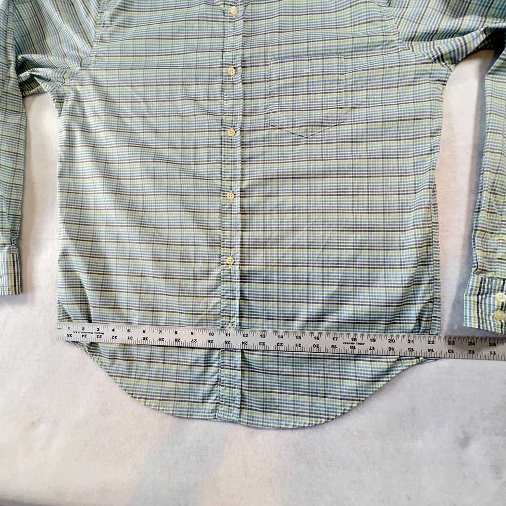 Hartford Hartford Button Shirt Blue Green Check w… - image 9