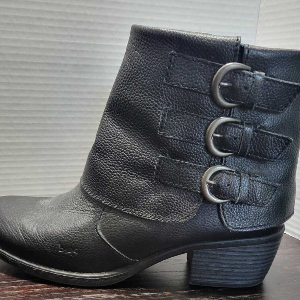 BOC Born Ankle Boots Womens 10 Black Leather Zip … - image 5