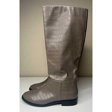 Aerosoles Berri Knee High Boots Taupe Grey Croc Pr