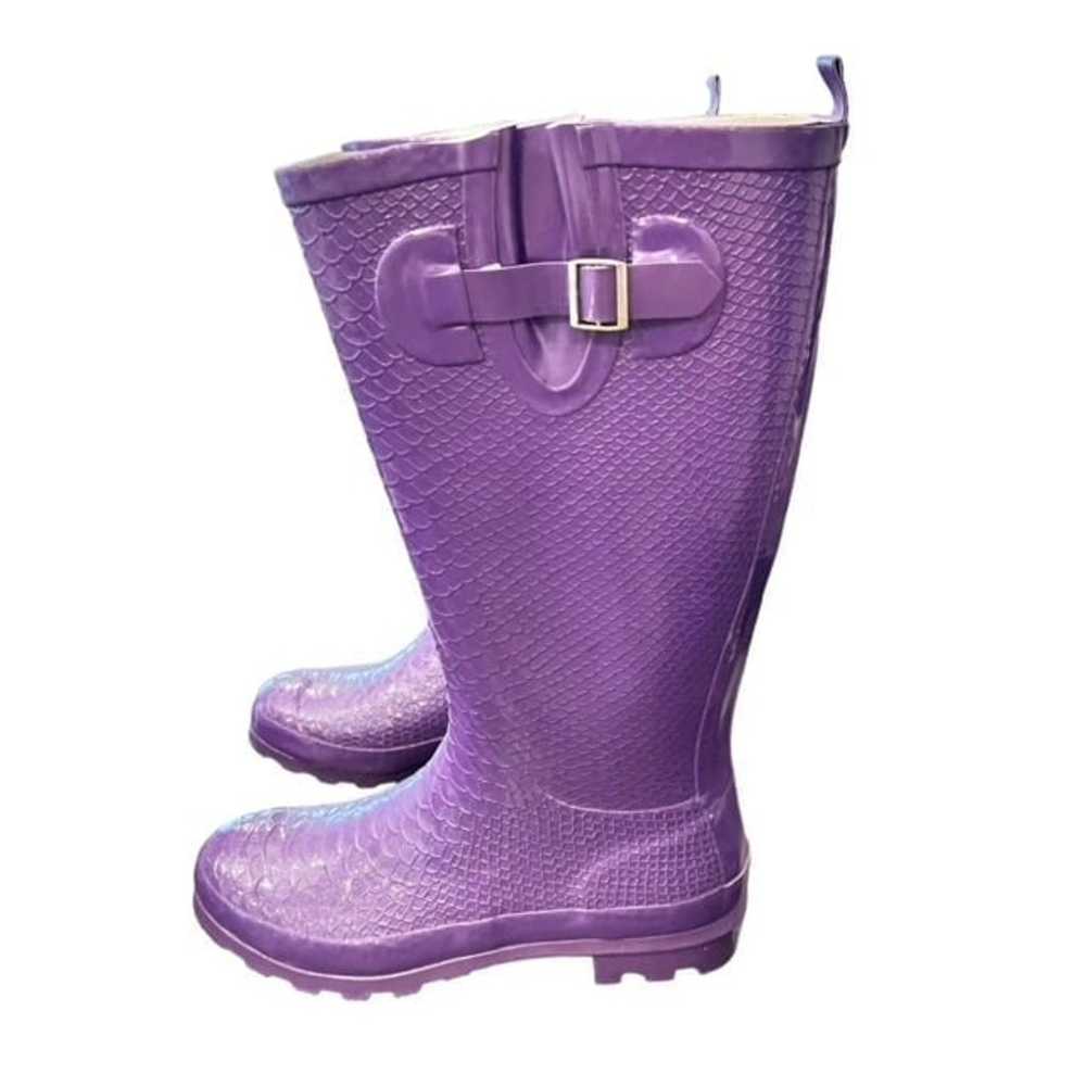 Fashion Bug Women's Size 9 W Purple Buckle Rubber… - image 1