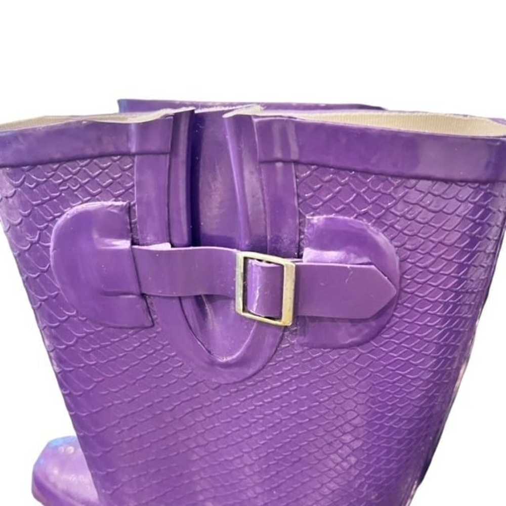 Fashion Bug Women's Size 9 W Purple Buckle Rubber… - image 9