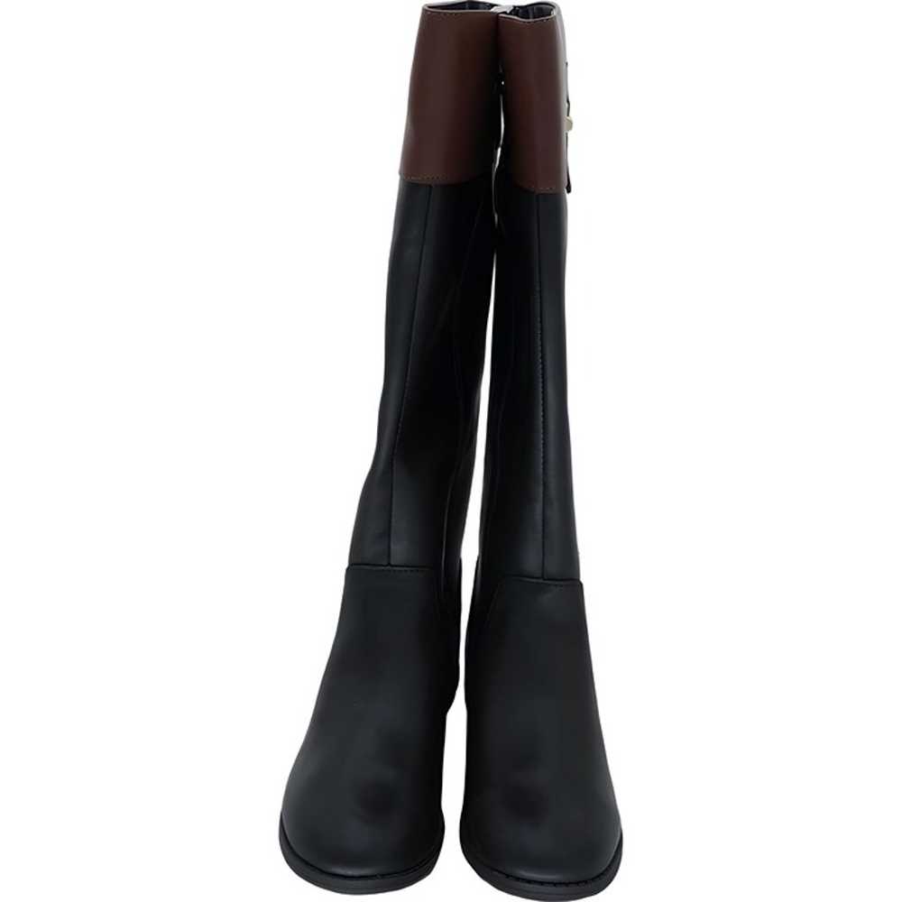 Karen Scott Deliee Riding Boots Black Cognac Flaw… - image 5