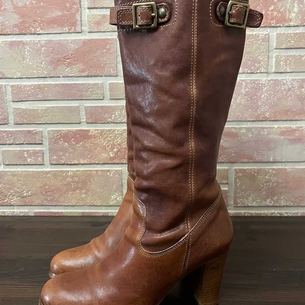 Coach Maxene Knee High Heeled Boots Whiskey Brown… - image 2