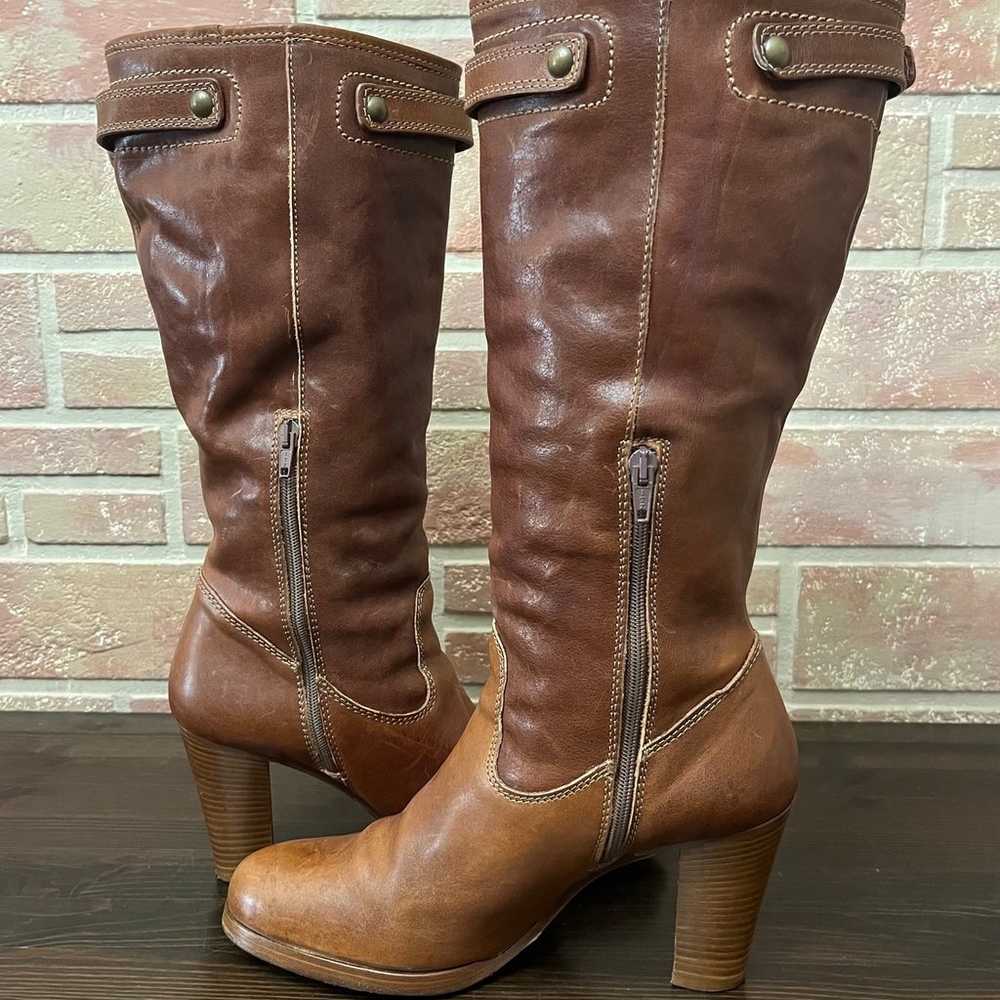 Coach Maxene Knee High Heeled Boots Whiskey Brown… - image 6