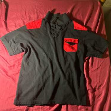 Other Y2K SKATER RED AND BLACK POLO TEE - image 1