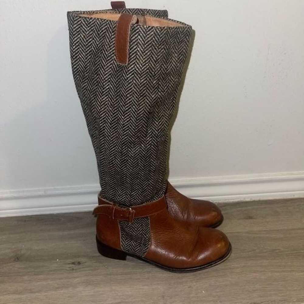 Anthropologie Herringbone Riding boots - image 2