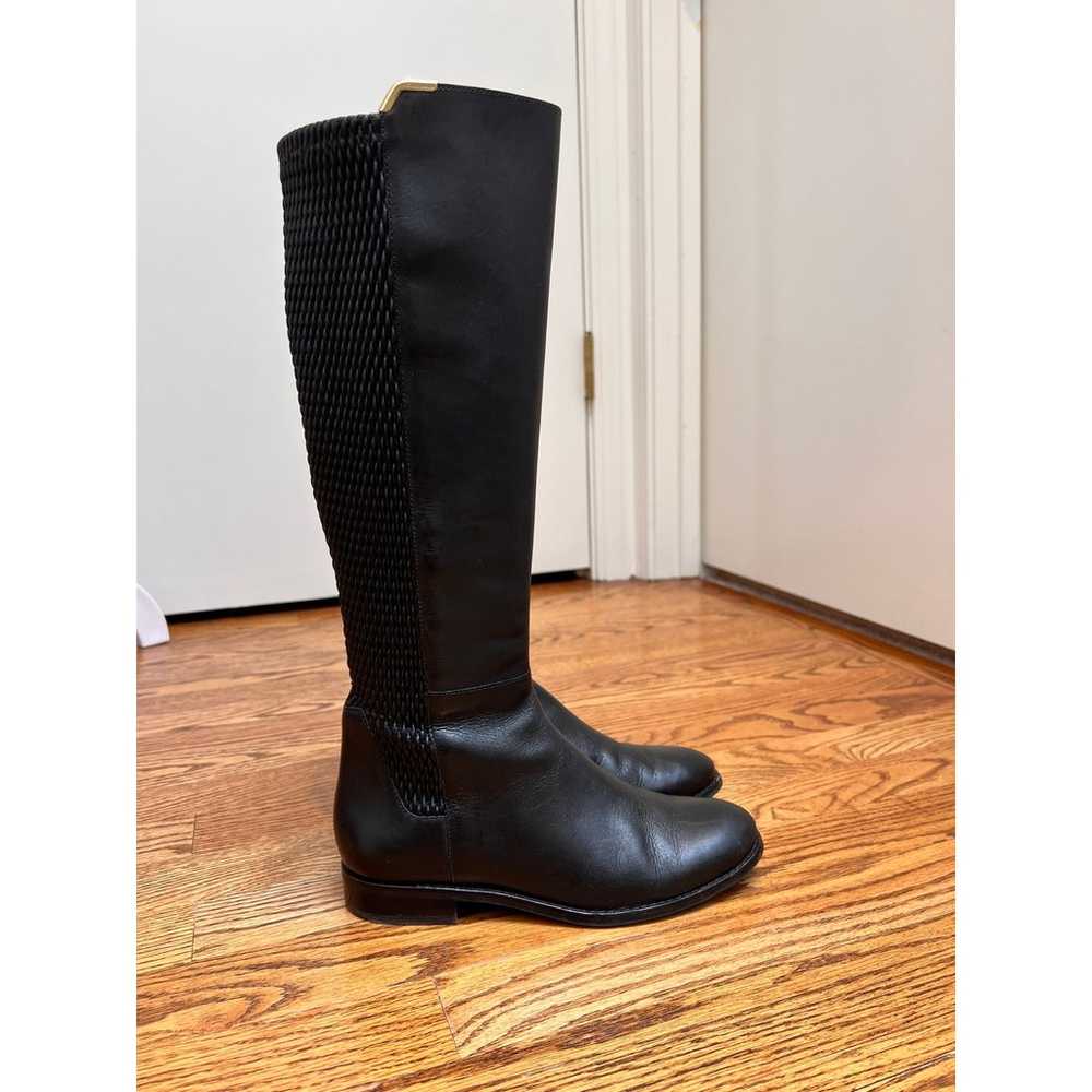 Cole Haan Leather Tall Black Riding Boots W Sz 6.… - image 2