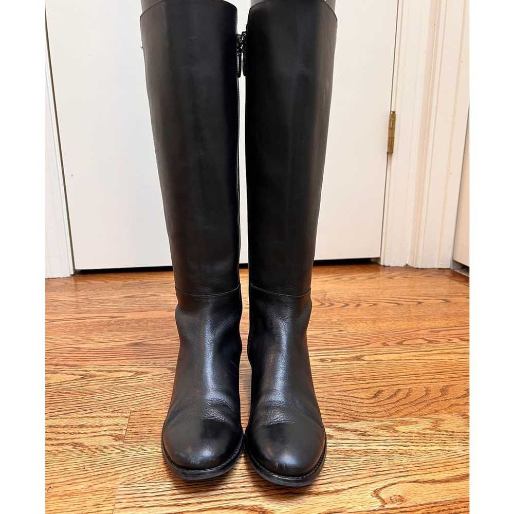 Cole Haan Leather Tall Black Riding Boots W Sz 6.… - image 4