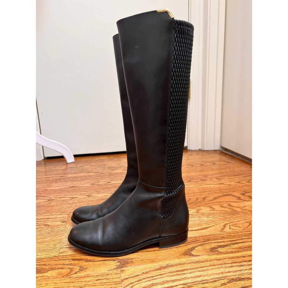 Cole Haan Leather Tall Black Riding Boots W Sz 6.… - image 5