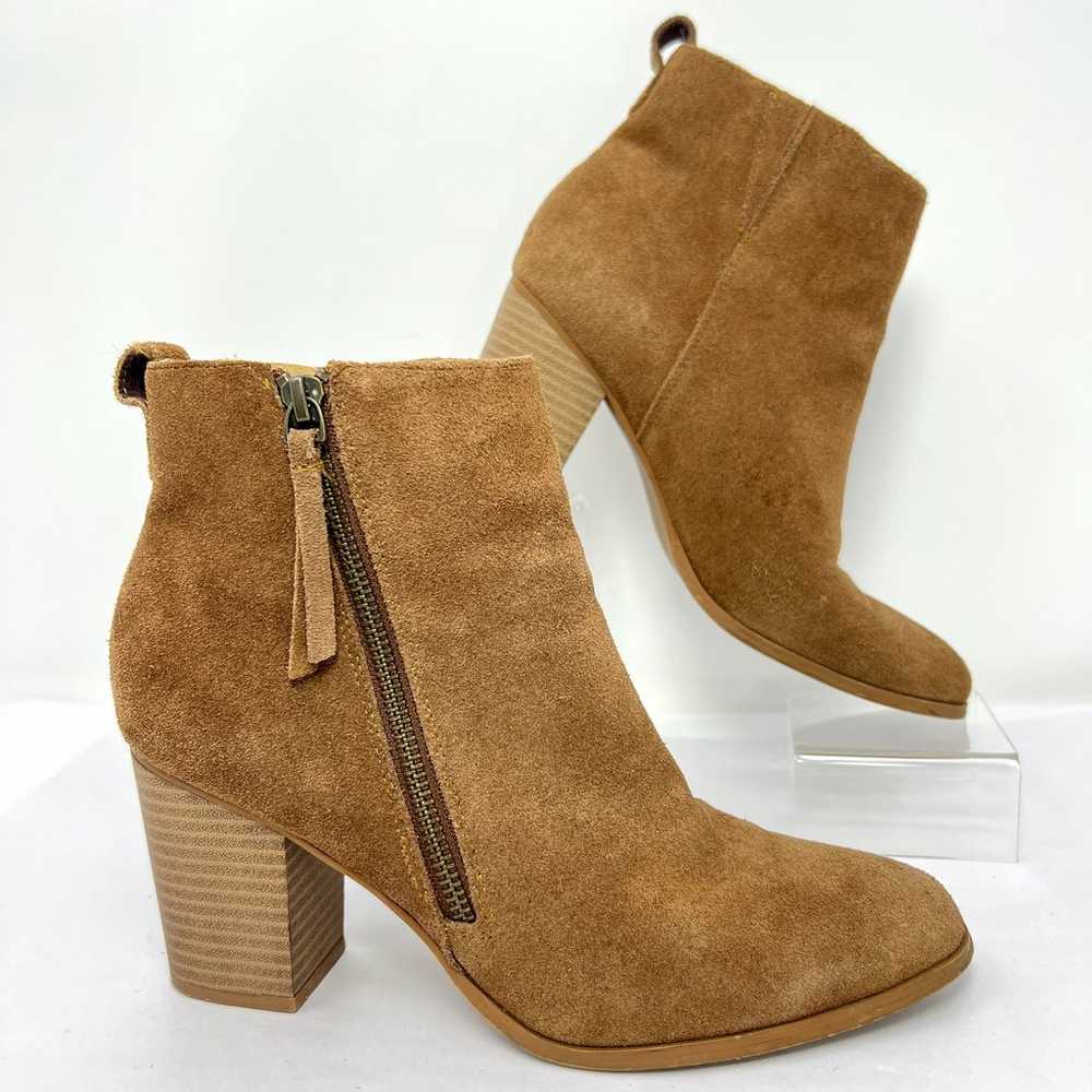 Susina Booties Shoes Women 8M Brown Suede Leather… - image 1