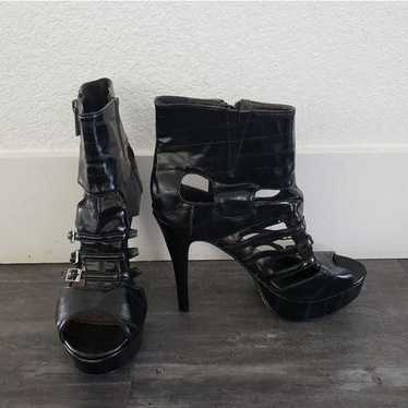 Black Strapped Dollhouse Ankle Bootie