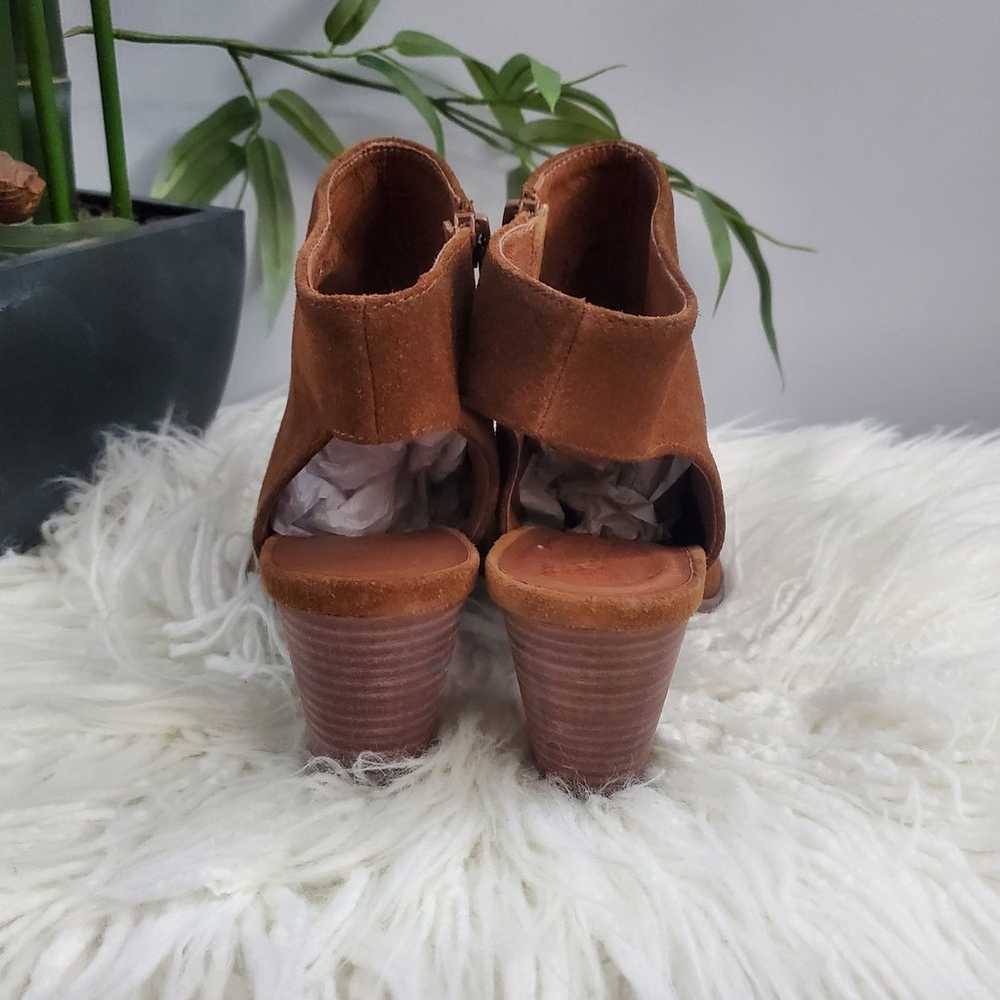 Chocolat Blu Brown Haaz Suede Sling Chunky Heel B… - image 5