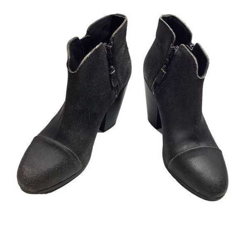 Rag & Bone Margot Black Distressed Leather Booties - image 2