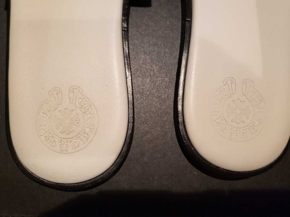 Chrome Hearts Chrome Hearts White Leather Sandals - image 6