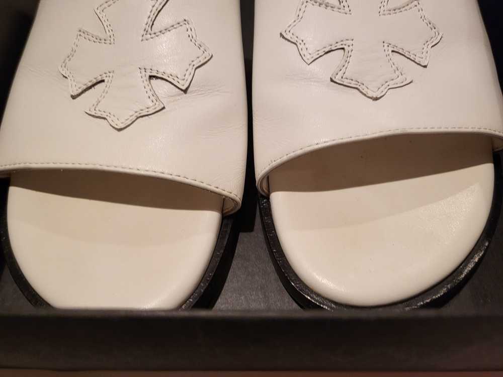 Chrome Hearts Chrome Hearts White Leather Sandals - image 7