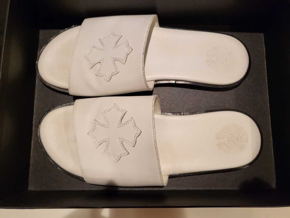 Chrome Hearts Chrome Hearts White Leather Sandals - image 8