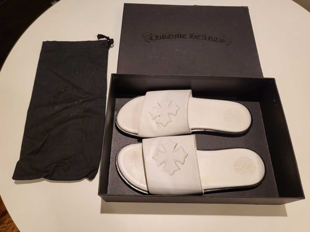 Chrome Hearts Chrome Hearts White Leather Sandals - image 9