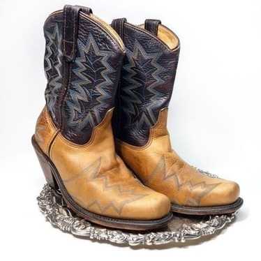 Vintage Double H Mid-Calf Leather Dress Boots Siz… - image 1