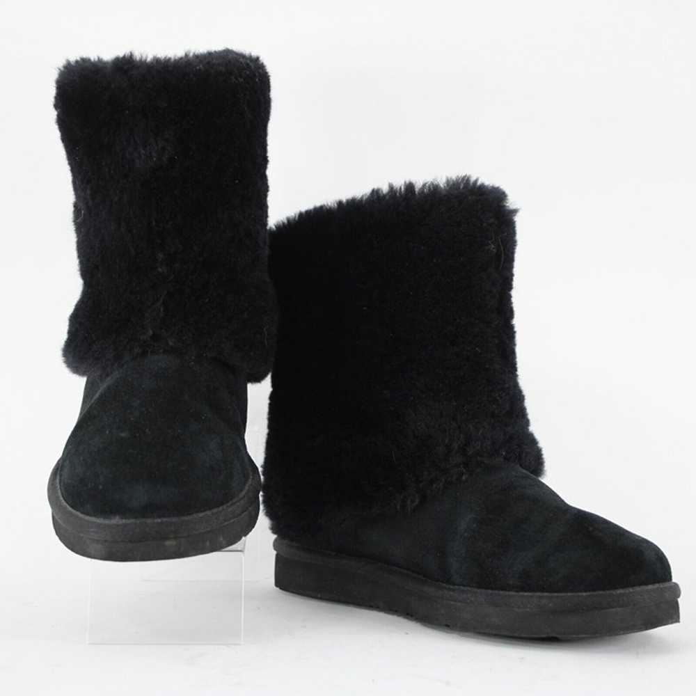 Ugg Australia Sz 8 Black Suede Outer Fur Insole C… - image 9