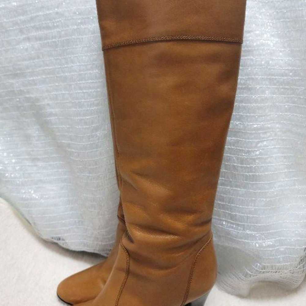 DIANA Leather Long Boots Camel Round Toe 24cm - image 3