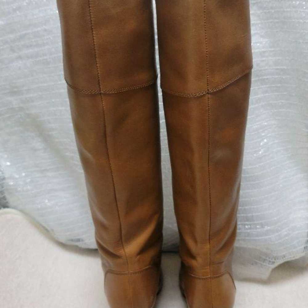 DIANA Leather Long Boots Camel Round Toe 24cm - image 6