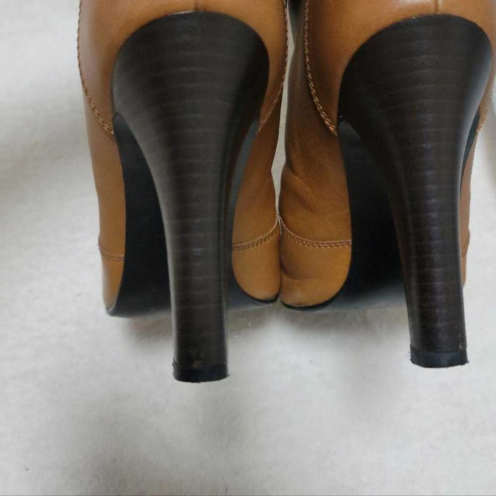 DIANA Leather Long Boots Camel Round Toe 24cm - image 8