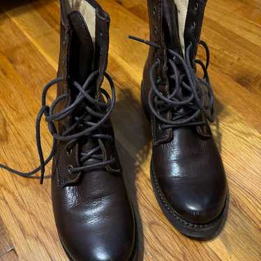 Frye Veronica Dark Brown Combat Boots