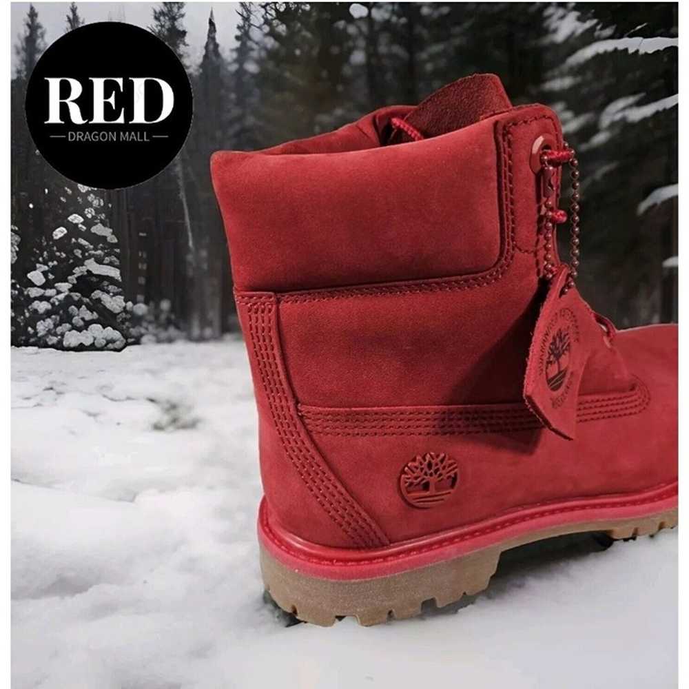 Timberland 6 Inch Ruby Red Premium Waterproof Boo… - image 12