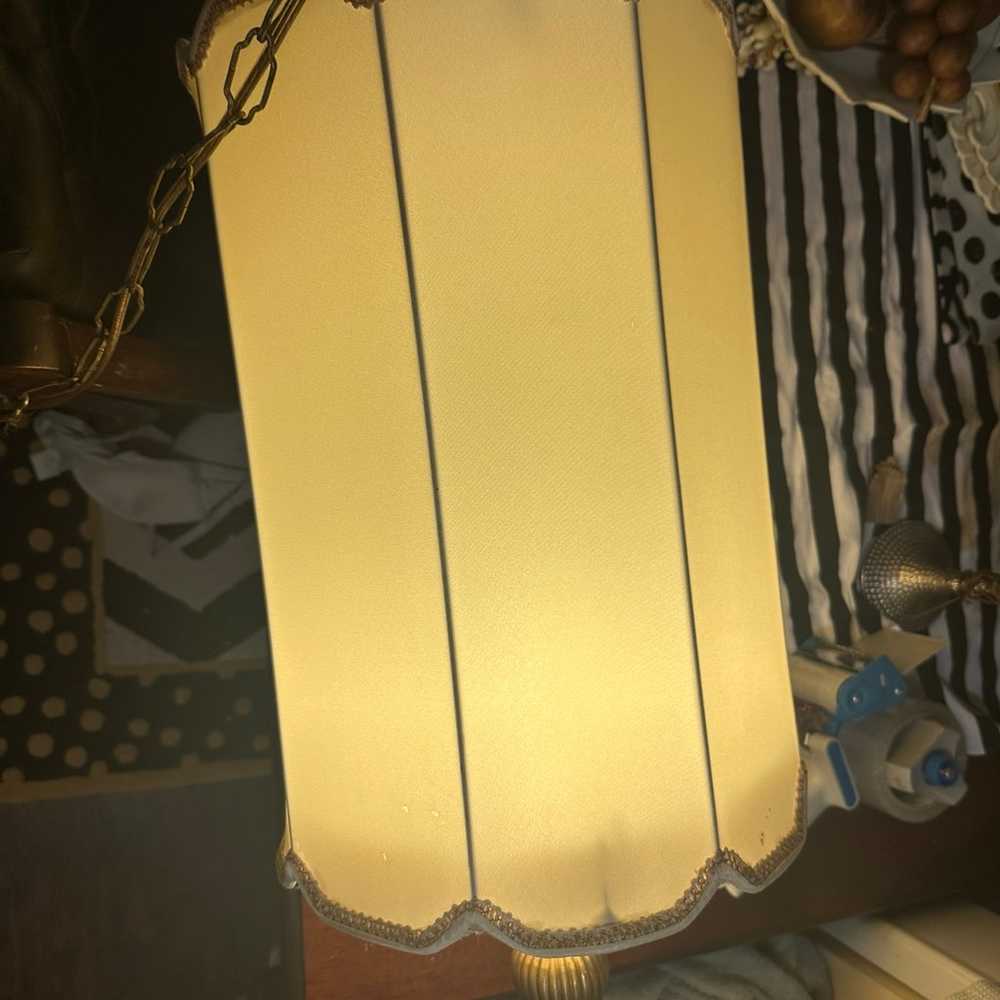 Vintage 1970’s Cloth hanging lamp. Very rare find! - image 12